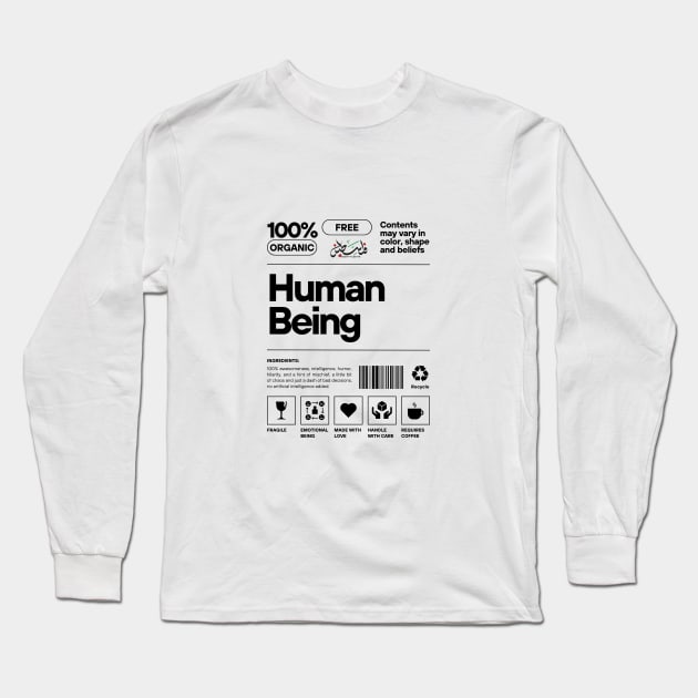 HUMAN BEING Long Sleeve T-Shirt by katalinaziz